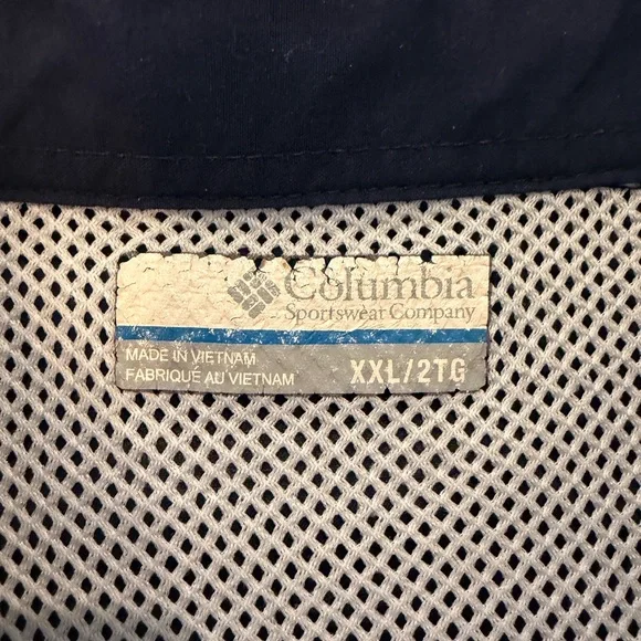 Columbia PFG Bahama II Navy Blue Fishing Shirt XXL - Picture 4 of 8